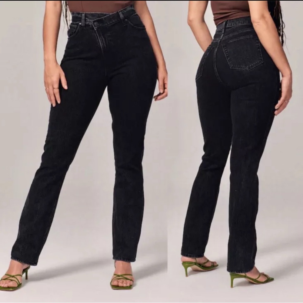 Abercrombie & Fitch Black Straight Leg Jeans